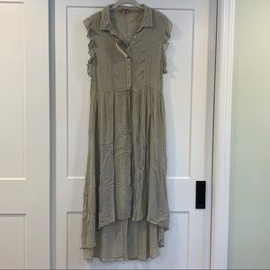 NWT Anama for Anthropologie Sage Green Boho Dress